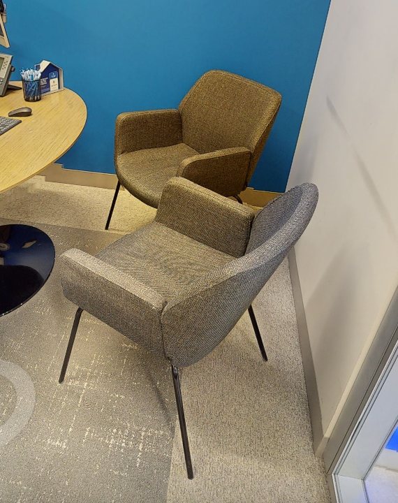 Grey guest chair