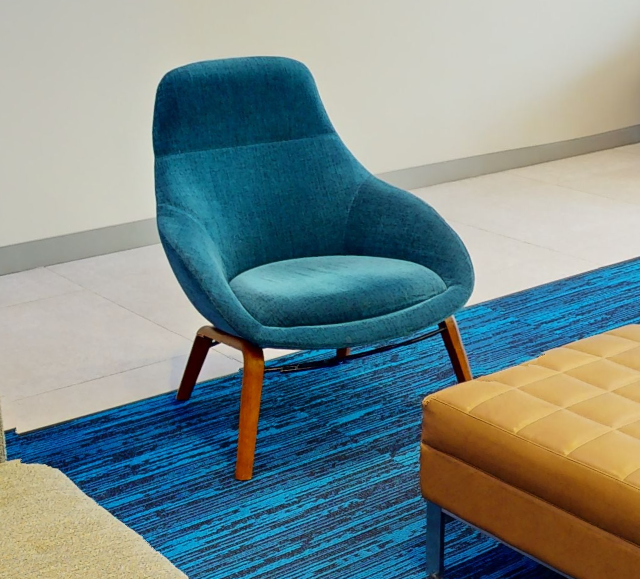Blue lounge chair