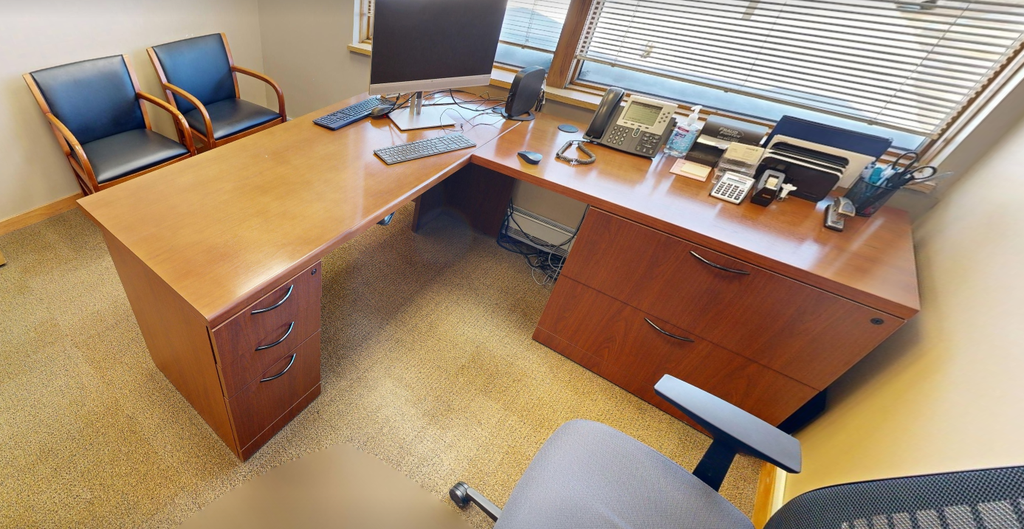 L-shaped desk