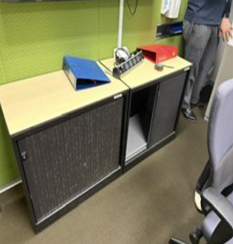 CABINET - 2 TIER (BLACK)