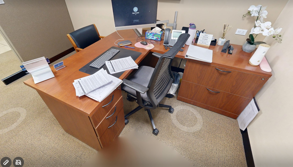 L-shaped desk