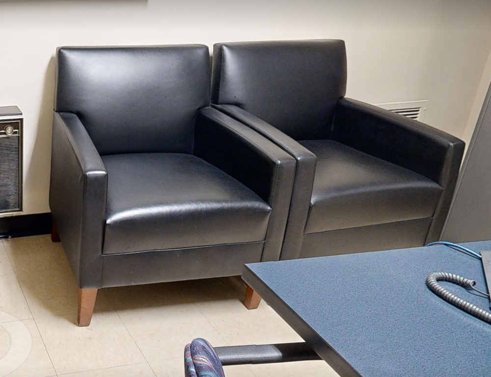 Black lounge chair