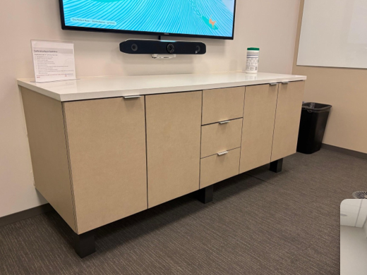 Millwork credenza 2 w drawers (5)