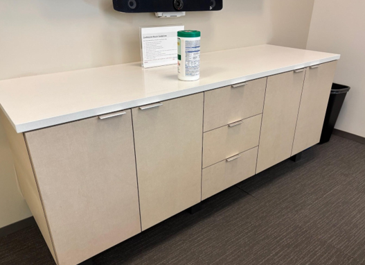Millwork credenza 2 w drawers (4)