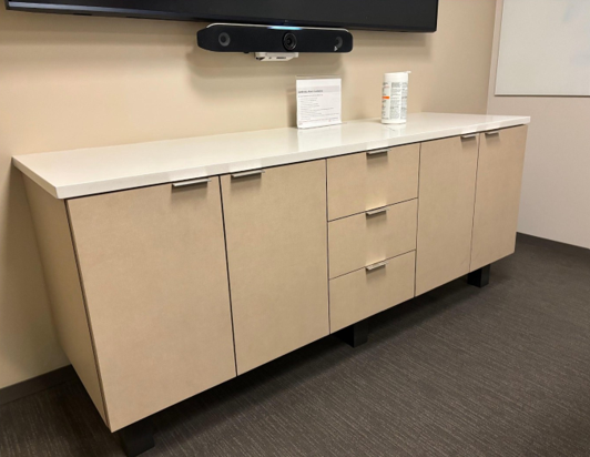 Millwork credenza 2 w drawers (2)