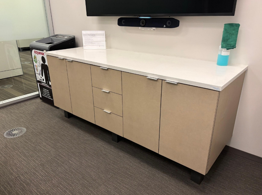 Millwork credenza 2 w drawers (1)