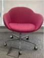 AC Forster Armchair
Dark pink upholstery
5-Star chromed base on castors