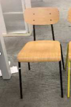AC Forster Stackable Chair
Plywood seat and back
Black metal seat frame