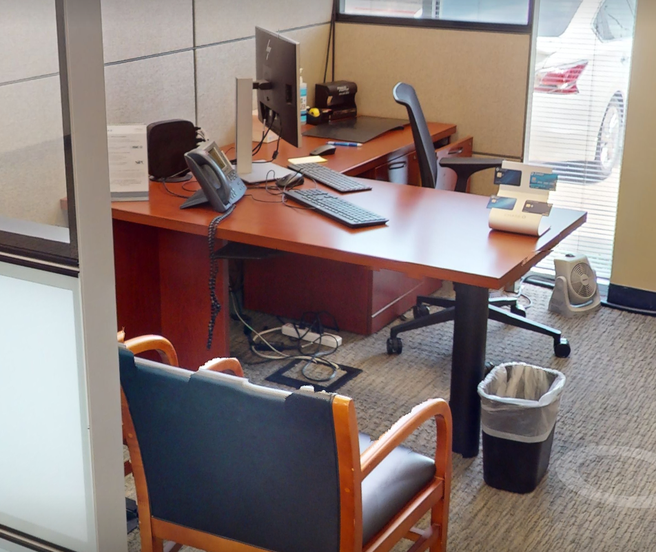 L-shaped desk