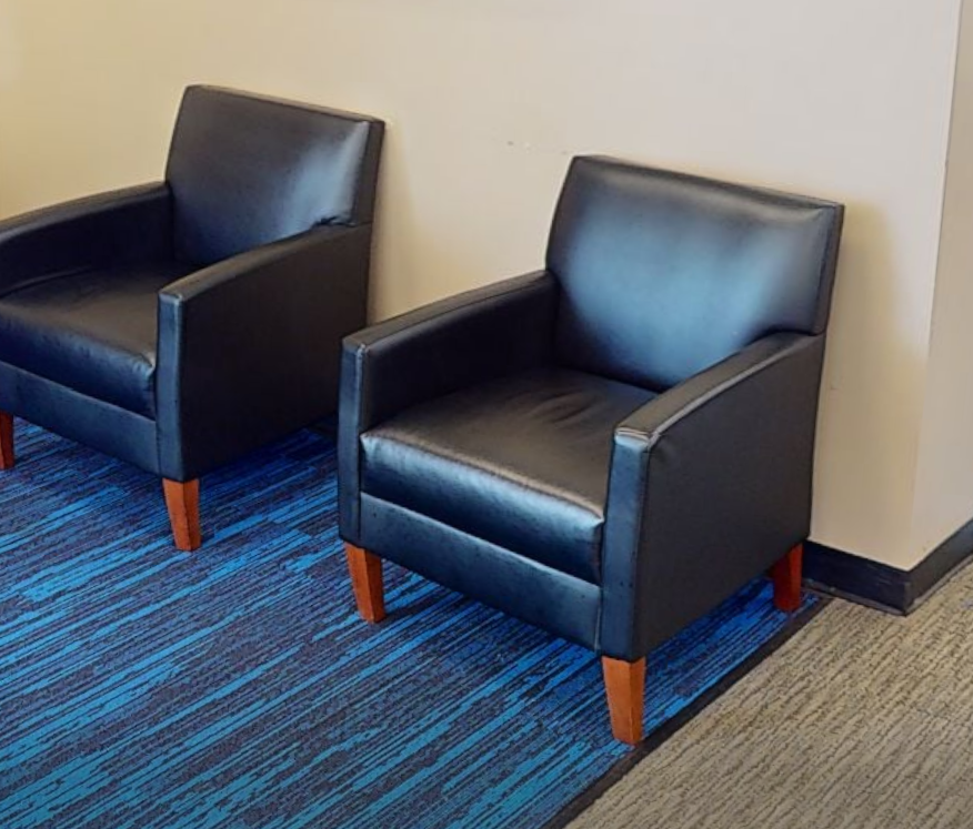 Black lounge chair