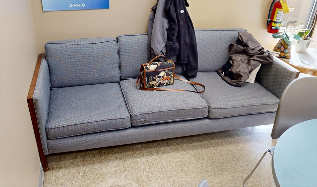 3 seat blue couch