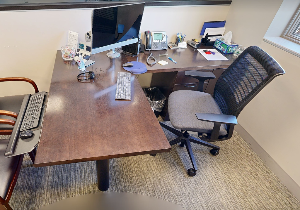 L-shaped desk
