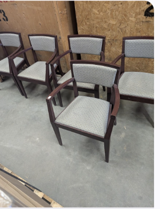 Dark Brown and Grey Guest Chair