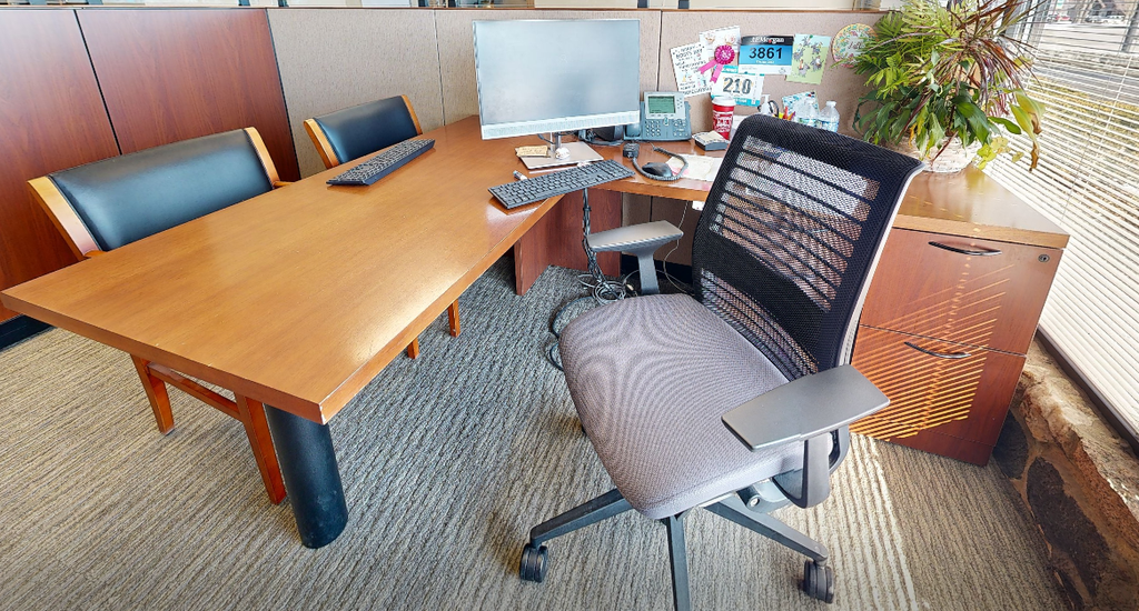 L-shaped desk