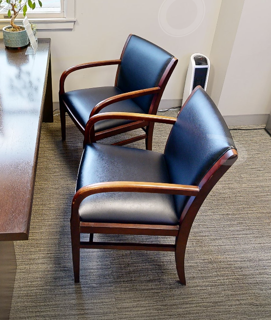 Black guest chair