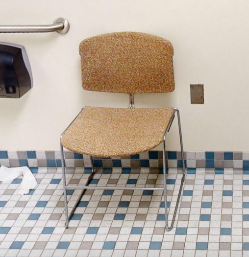 Orange cafe chair