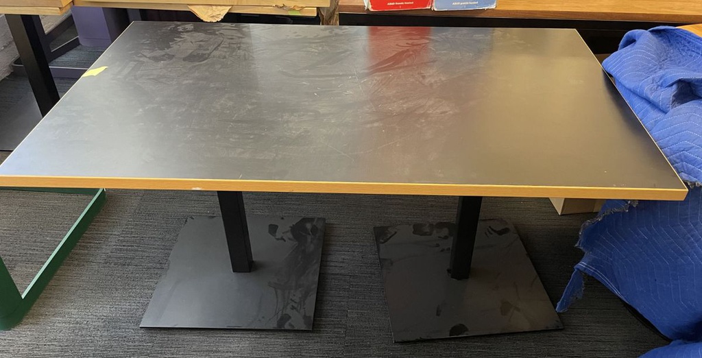 Black rectangular table