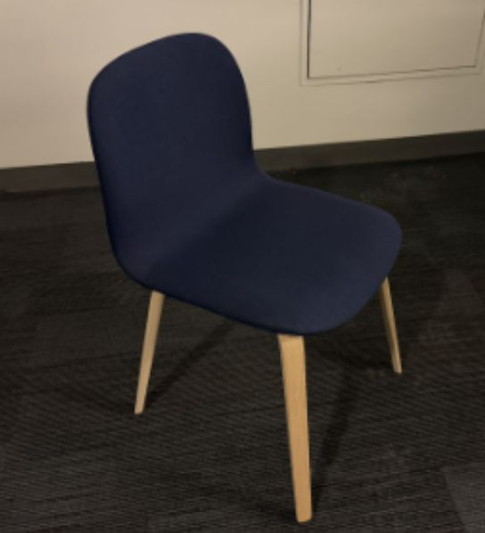 Blue upholstered chair