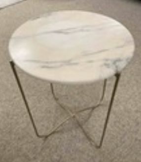 Faux marble side table