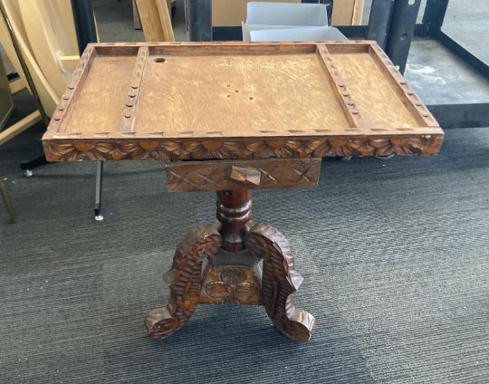 Wood side table