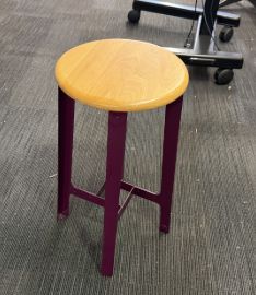 Purple base counter height stool