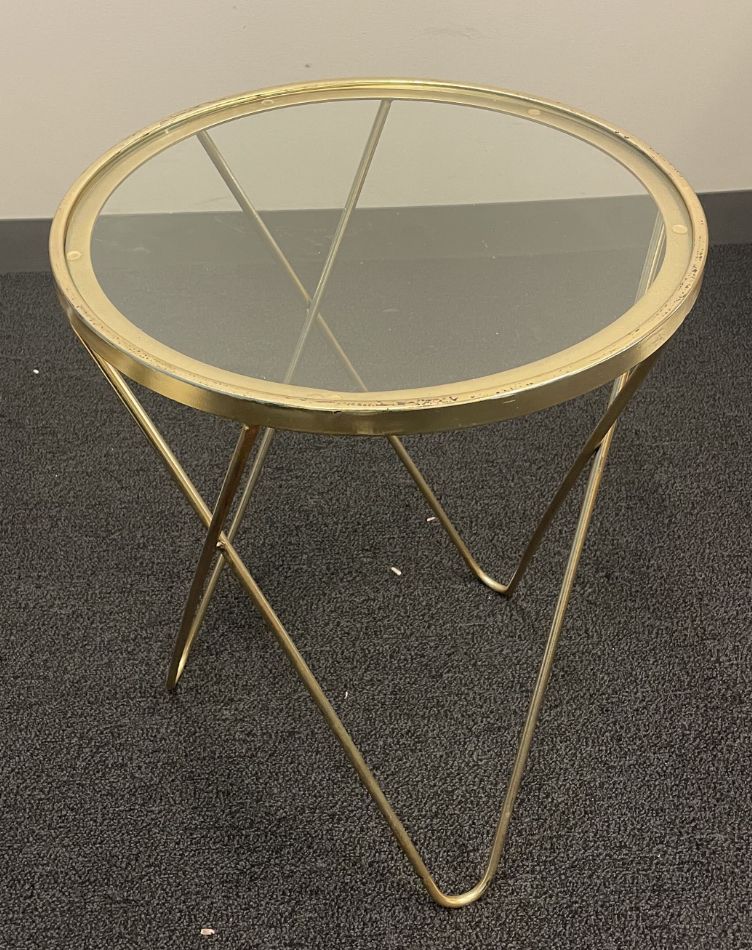 Gold side table