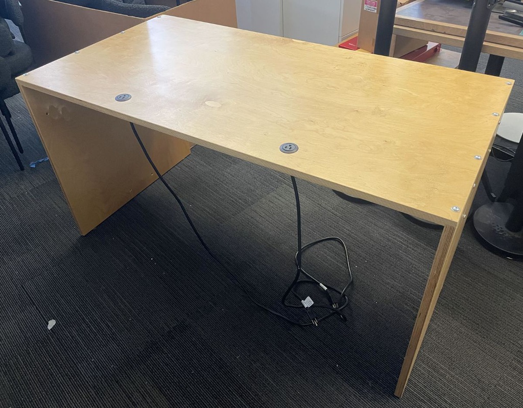 Wooden table w/outlets