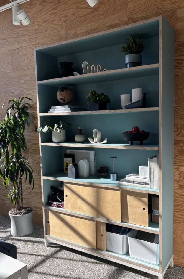 Large teal shelf