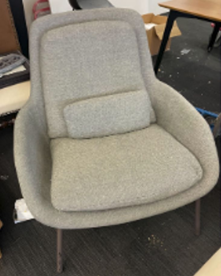 Grey lounge chair