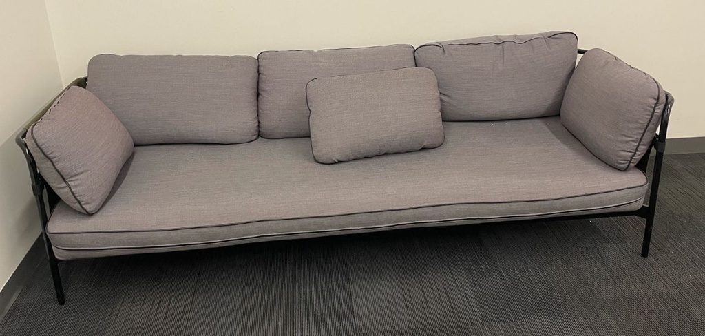 Grey sofa w/metal frame