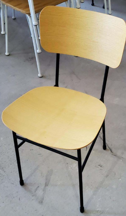 Wood &amp; Black Dining Chair