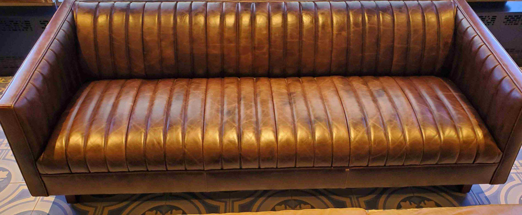 Brown Leather Sofa