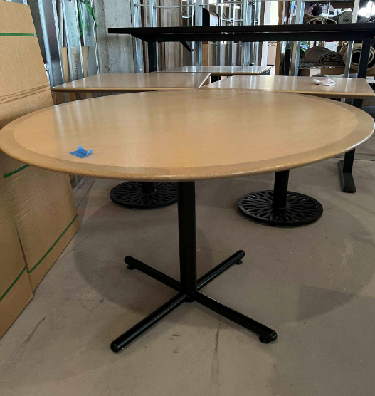 Brown top with single post leg