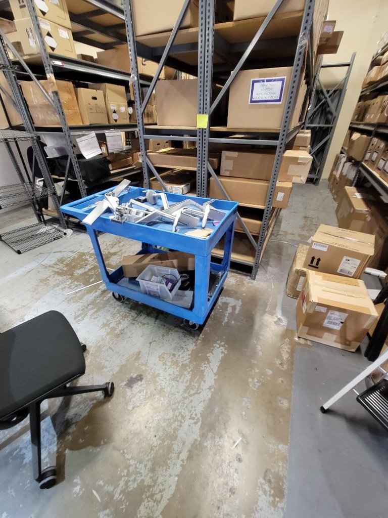 Rolling Cart, Plastic material, 45" x  25" x  33"Ht