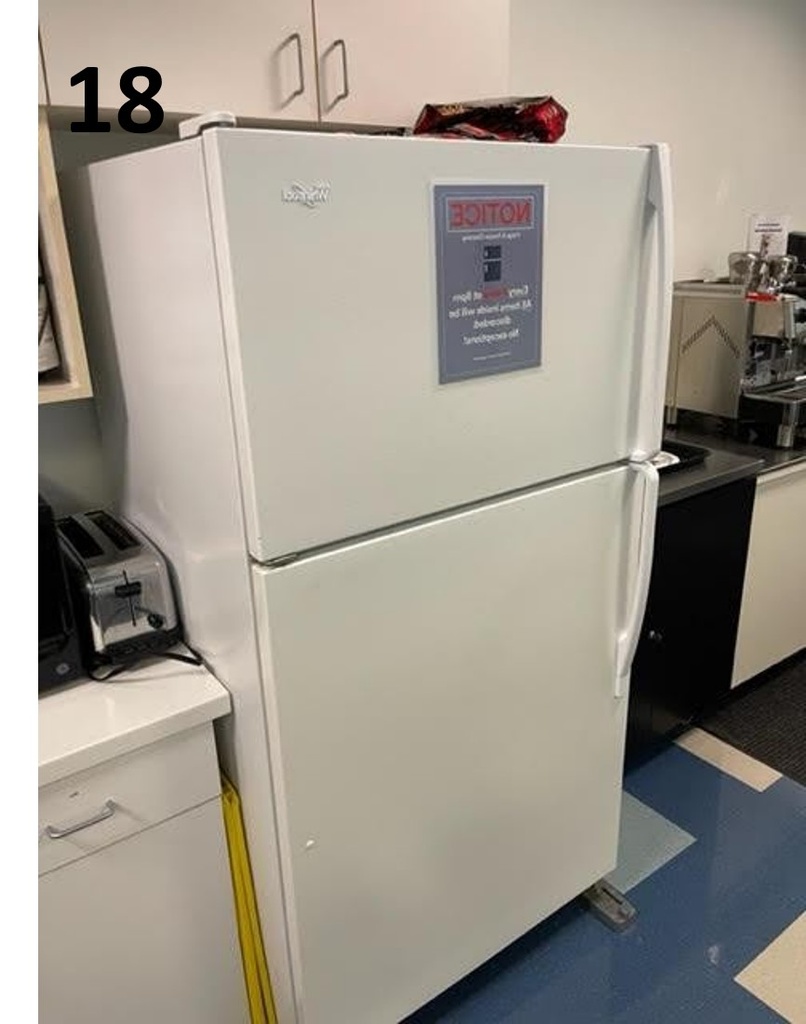WHITE WHIRLPOOL FRIDGE-E5