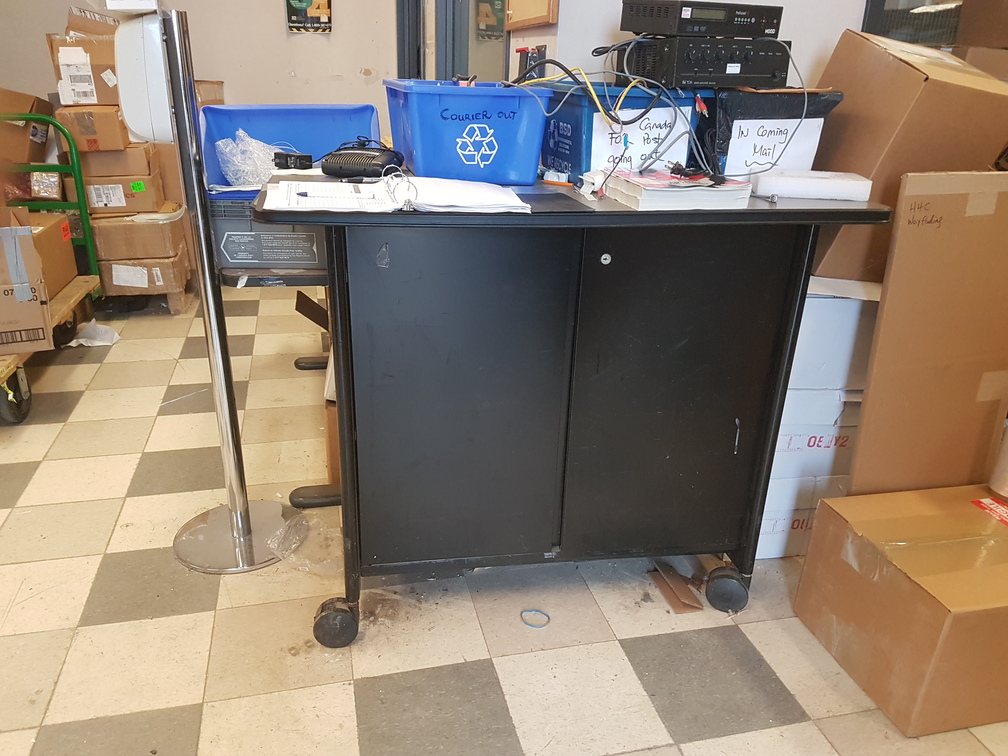 Cart, rolling, black