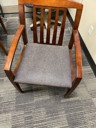 Purple and Wood Guest Chair