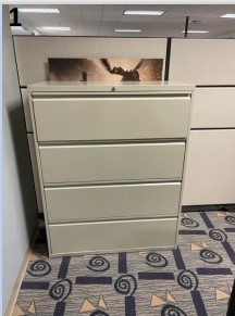 4 Drawer Pewter Cabinet