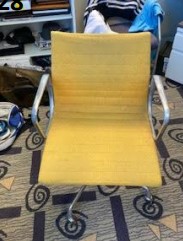 Yellow Task Chair with Chrome Base