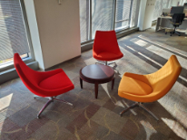 Yellow/Red/Orange Lounge Chair