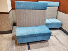 Blue Lounge Chair, 2-Seater
