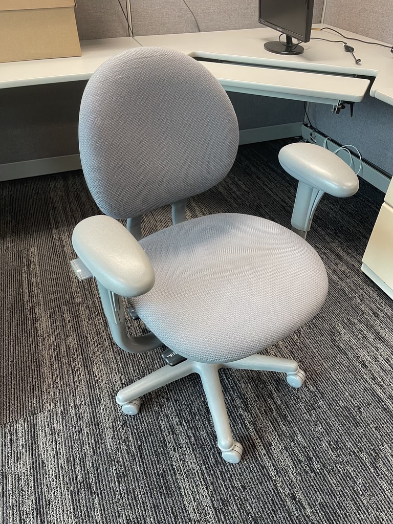 Grey mid back task chairs
