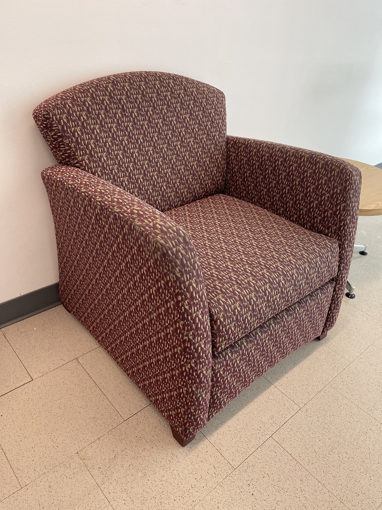 Red pattern lounge chairs