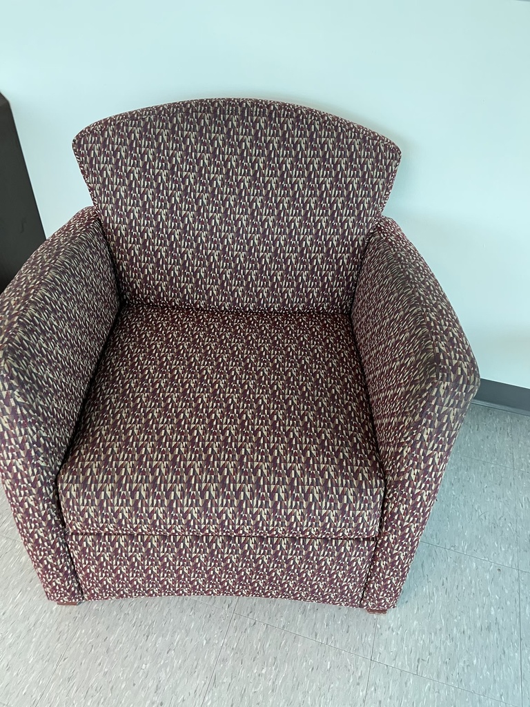 Red Pattern Lounge Chairs