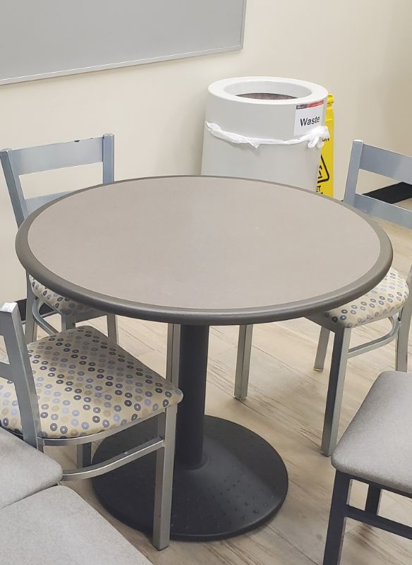 Round Cafeteria Table