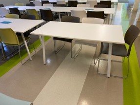 Rectangular Cafeteria Table with Four Legs (30x60x29)