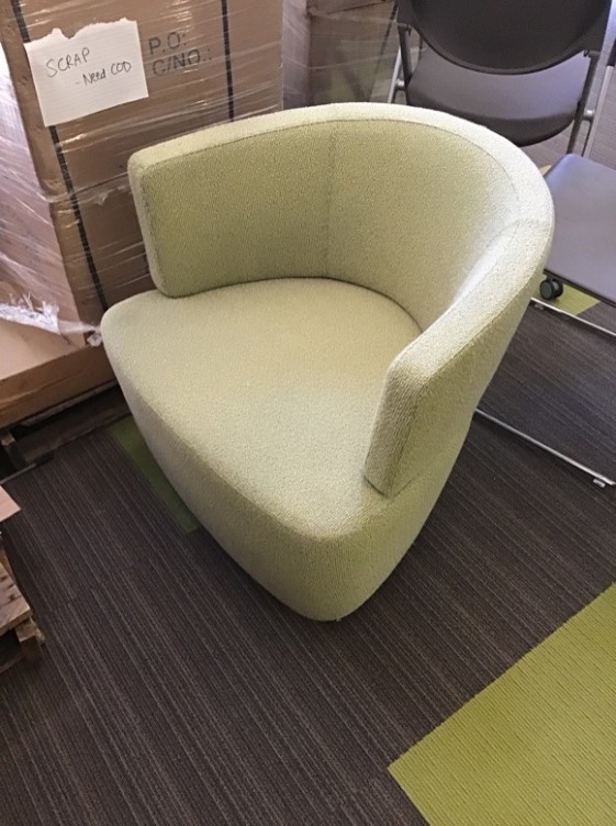 Light Green Single Rotating Sofa