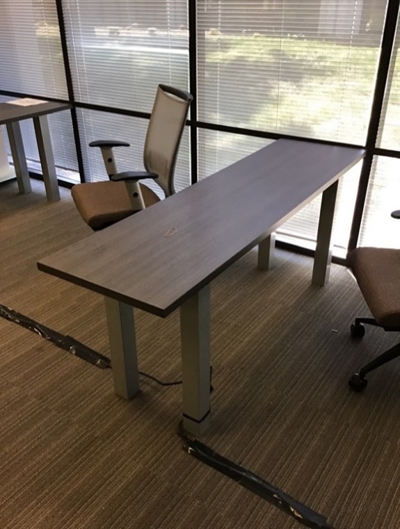 Grey Rectangular Table(5’L x 30”W x 30”H)