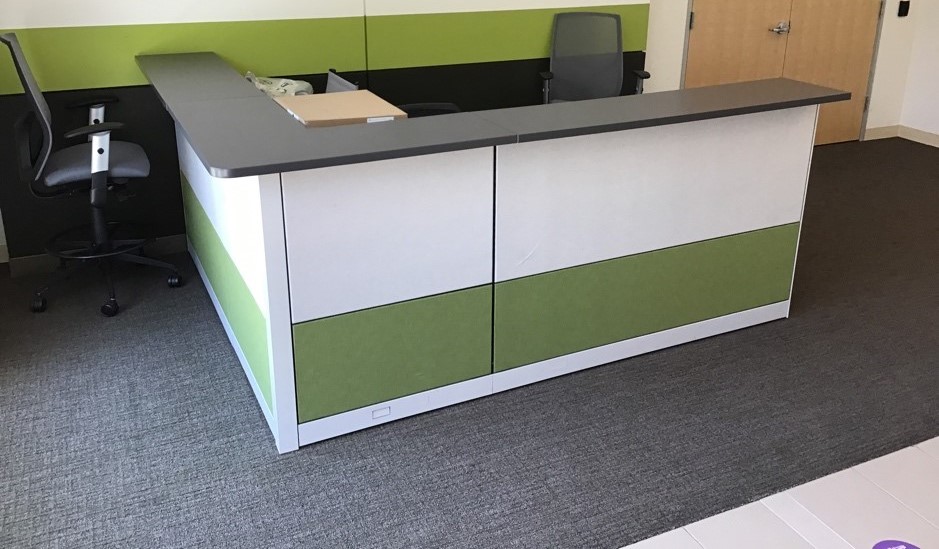 Reception Desk (8’L x 8’W x 4’H)