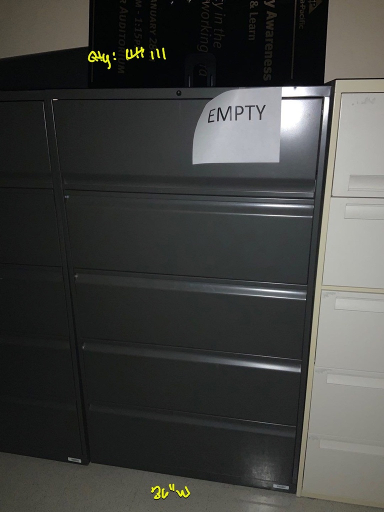 Grey 5-Drawer Lateral